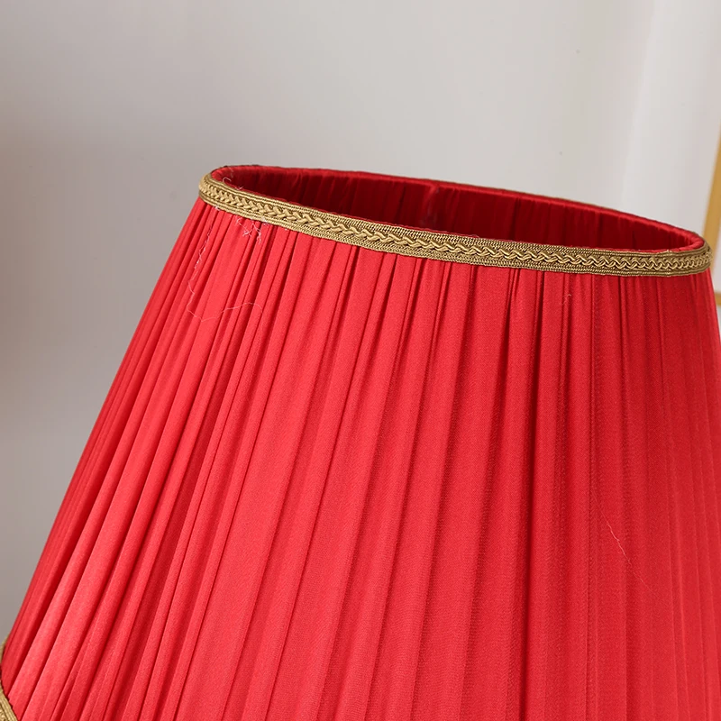 Free Shipping Luxury Modern Chinese Red Lampshade of Table Lamps for Bedroom Bedside Lamp Warm Romantic Wedding Lamp Cover