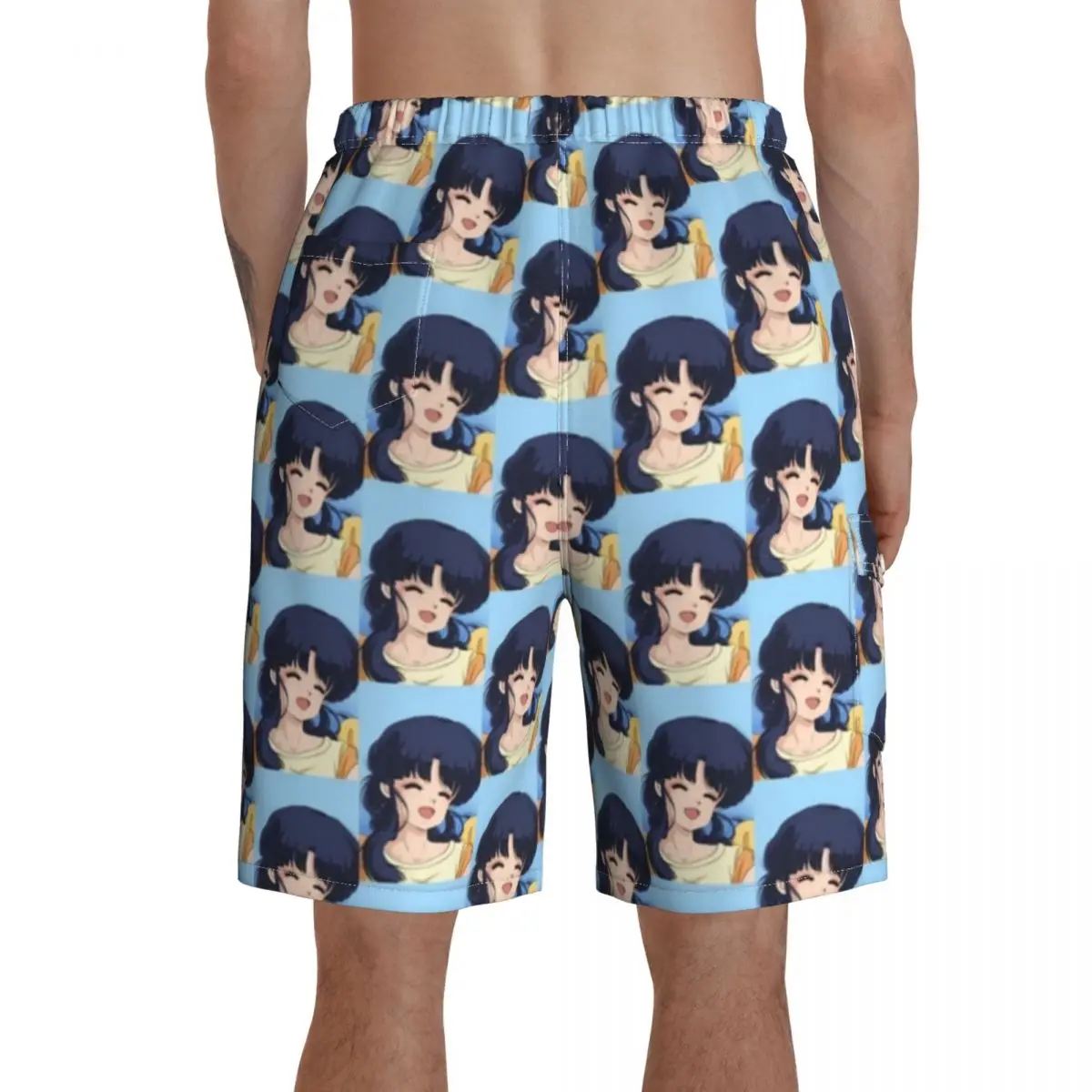 

Ranma Board Shorts Swimming Trunks Polyester Men Beach Pattern Swim Trunks