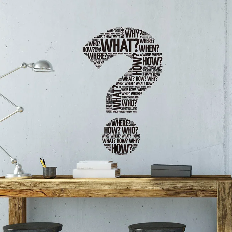 Виниловые наклейки на стену с вопросами|Наклейки стену| |
