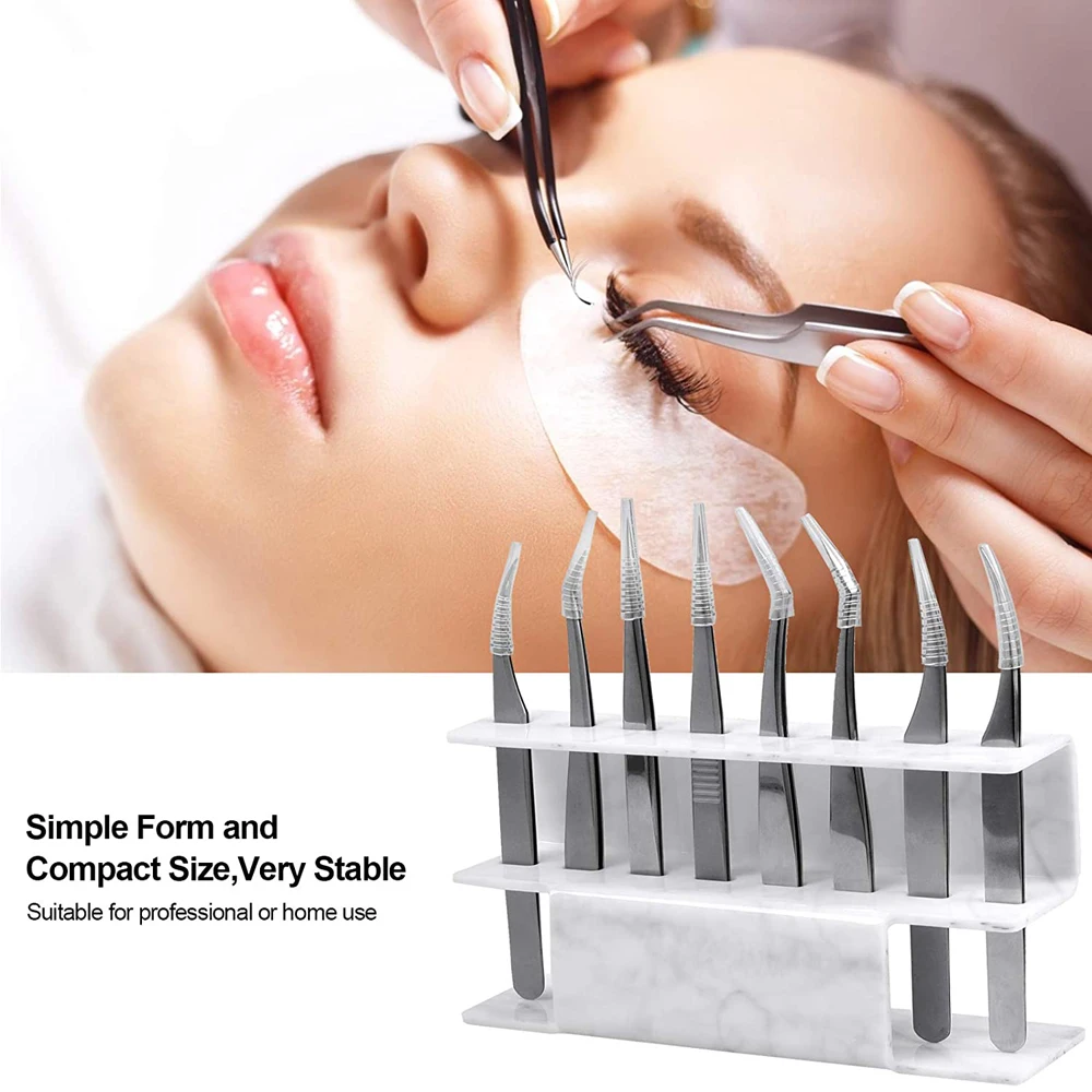 Акриловые пинцеты для ресниц с 8 отверстиями стойка-держатель пинцета стеллаж