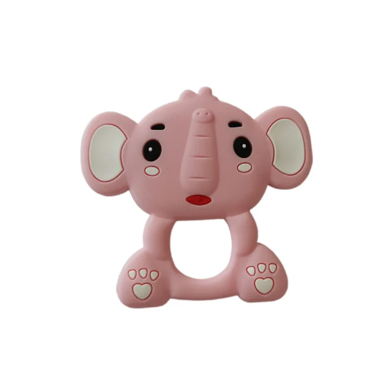 Mordedor de silicona con forma de Animal para beb&eacute;, juguete sensorial de lactancia para reci&eacute;n nacido, juguete de dentici&oacute;n, regalo para reci&eacute;n nacido-3