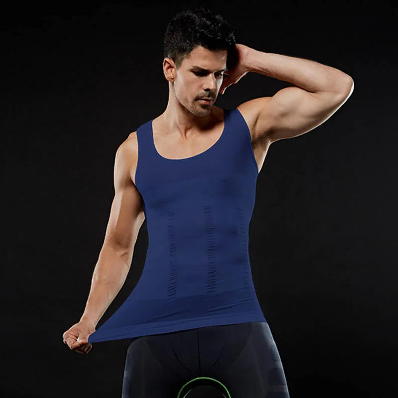 

Men Shapers Tank Top Summer Solid Sleeveless Tummy Control Belly Slimmng Vest Body Shaper Underwear Shirt Tank