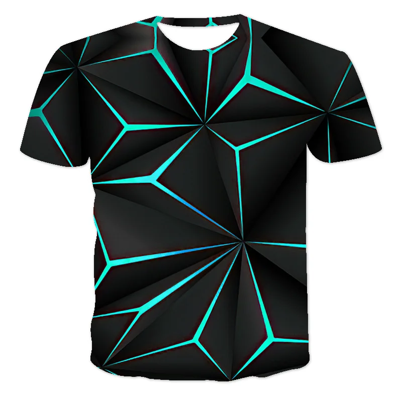 

Abstract Geometric Print Handsome Men T Shirt Funny Pattern Streetwear For Teens Popular Trendy Hip Hop Unisex Shor Sleeve Tees