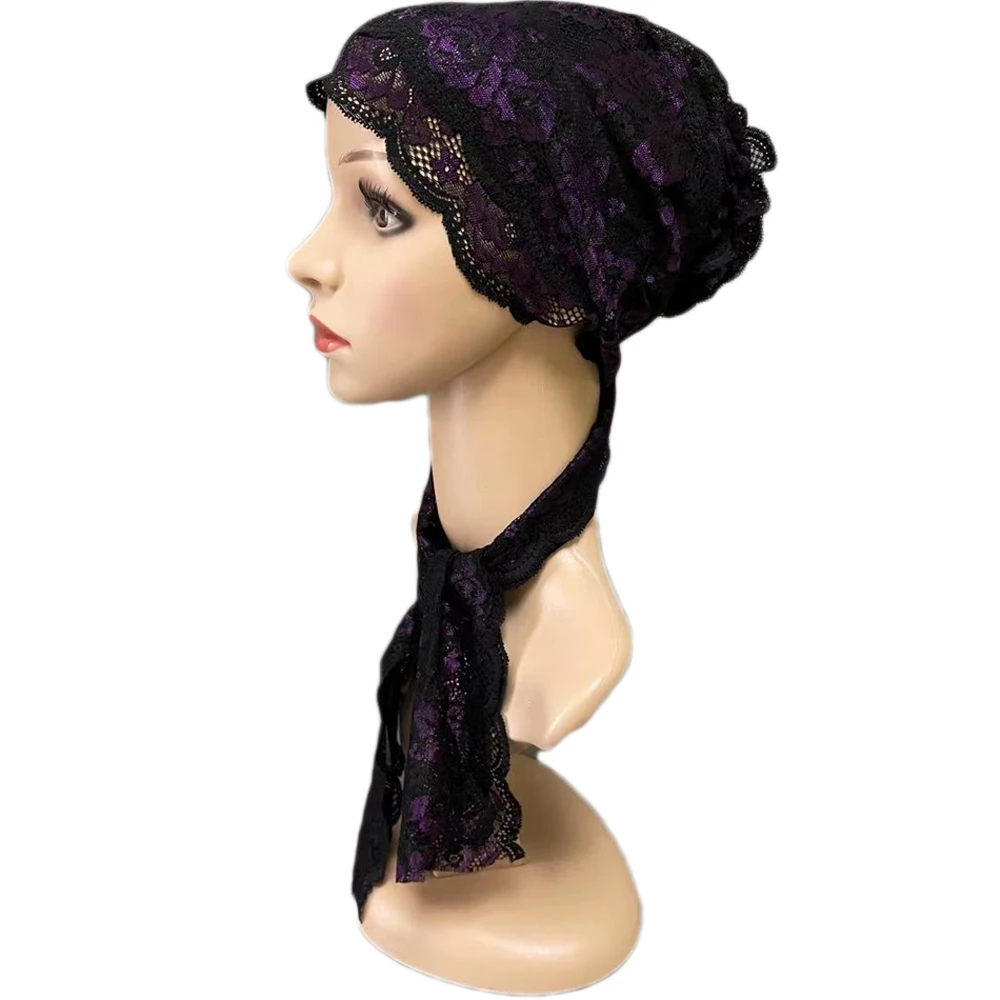 Новое Кружевное Нижний шарф хиджаб для мусульманок внутренний исламский