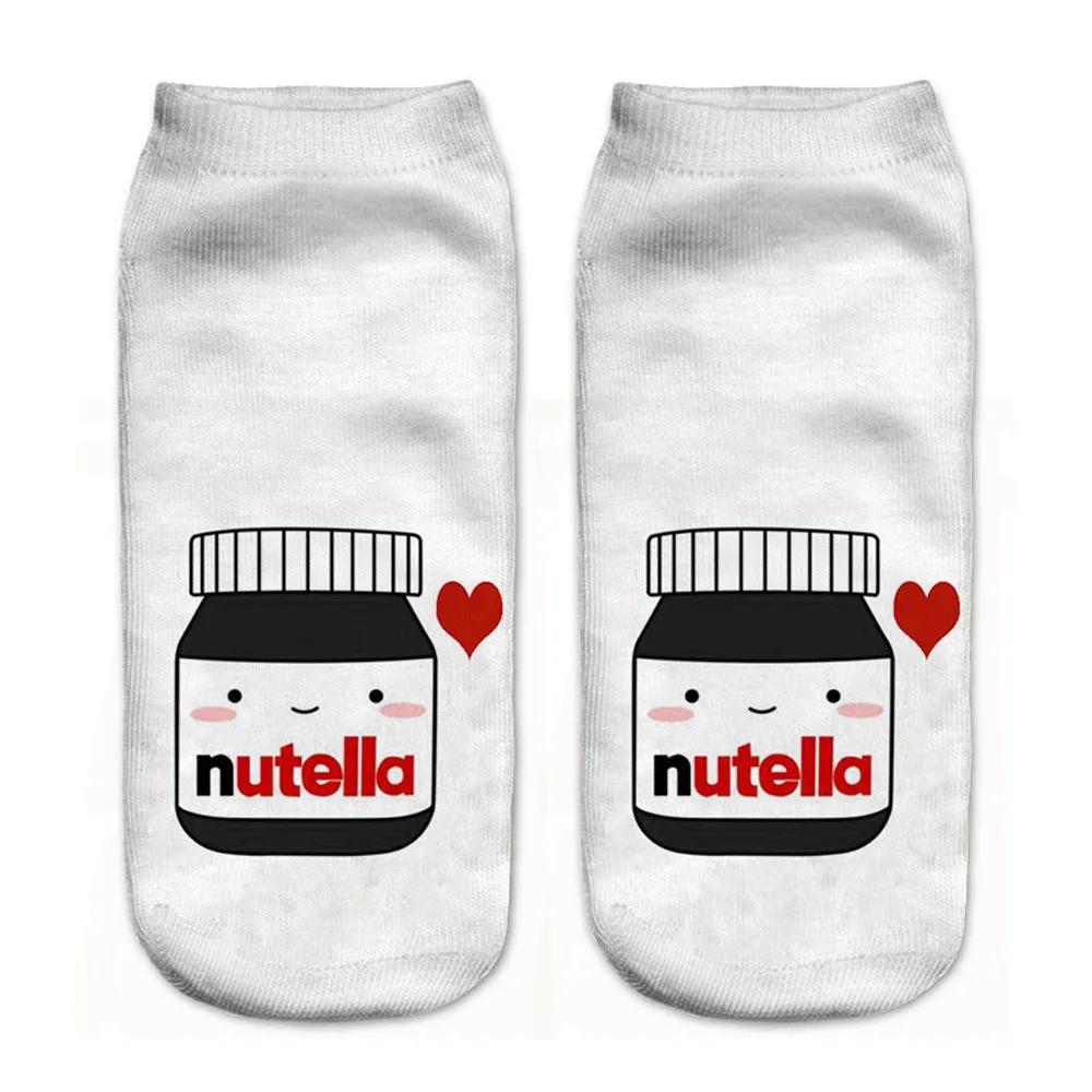 Милые носки для девочек рабочие деловые спортивные средней длины с 3D принтом