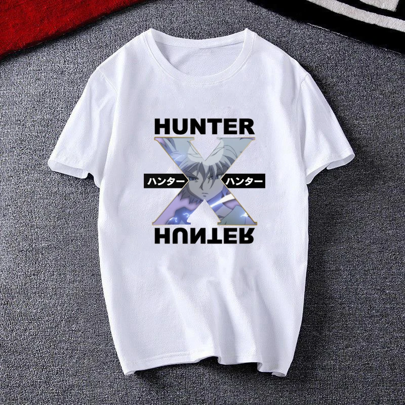 Летняя женская футболка большого размера 2021 Kawaii унисекс из аниме Hunter X мультяшная