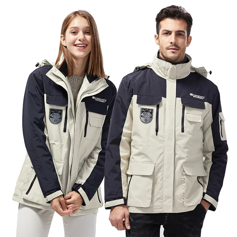 Верхняя мужская и женская куртка пальто уличные лыжные рыболовные пуховые парки