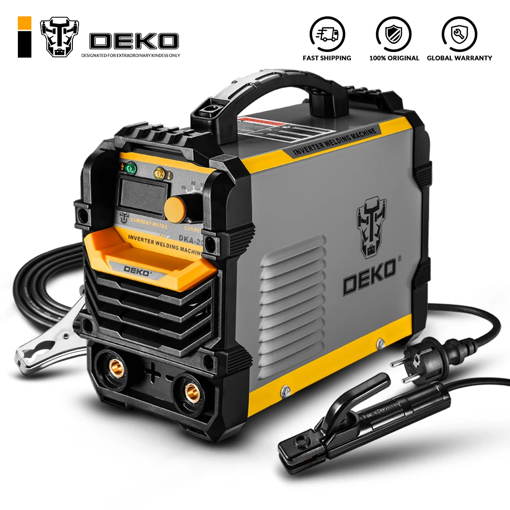 DEKO DKA серии инвертор постоянного тока дуговой сварки под флюсом 220V IGBT MMA сварочный аппарат 120/160/200/250 ампер для дома начинающих легкий эффективный