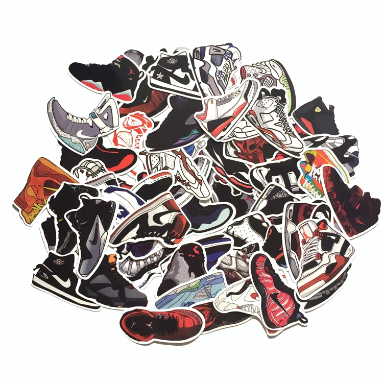 60 шт. крутая мультяшная Спортивная наклейка для обуви тележки рюкзак ПВХ