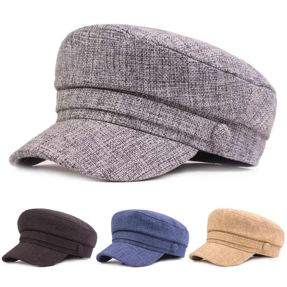 Мужской льняной хлопковый берет для гольфа Кепка вождения автомобиля кепка