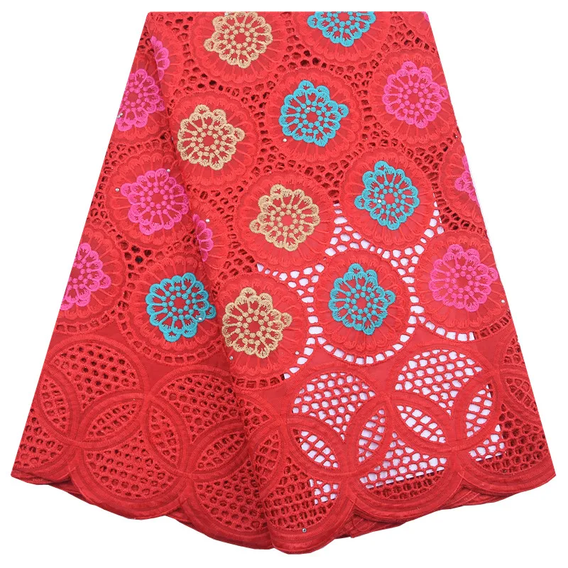 

SJD LACE High Quality Orange Swiss Voile Fabric Mesh African Lace Fabric Embroidery Nigeria Fabric For Women Wedding Dress A2076