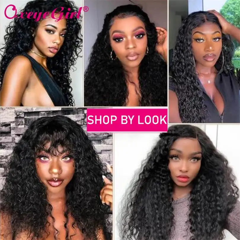 

Lace Front Wigs Oxeye Girl Natural Color Water Wave 13x4 Pre Plucked Lace Front Human Hair Wigs Brazilian Remy Hair For Women