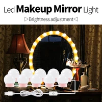 makeup mirror led light bulb usb lamp hollywood dressing table light 5v touch dimming makeup mirror lights bathroom wall lamps