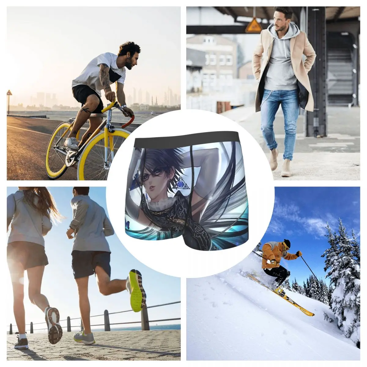 Трусы Bayonetta мужские хлопковые пикантное нижнее белье шорты с крыльями бабочки