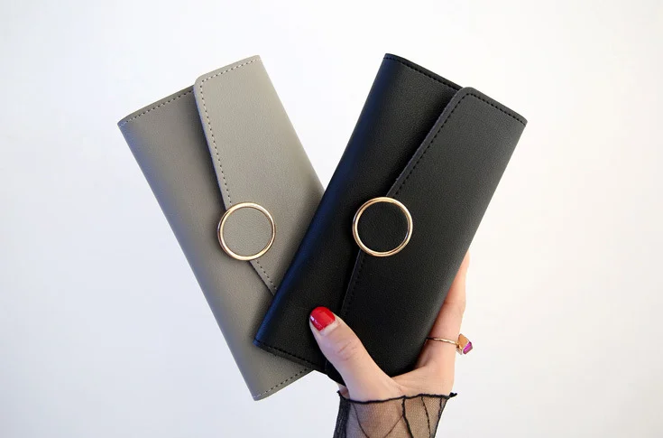 

04Luxury brand ladies short wallet leather female plaid wallet frosted card holder wallet fashion small zipper wallet coin purse
