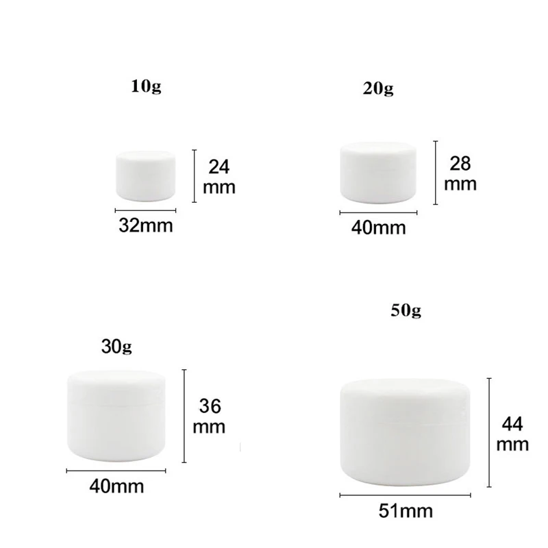 Пустые банки для макияжа 5 шт. многоразовые бутылки образцов 10 г/20 г/30 г/50 г