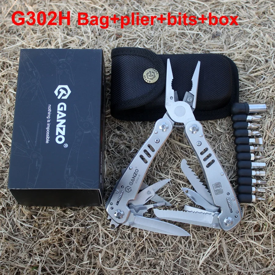 Ganzo инструмент нож мульти инструменты плоскогубцы G302B G302H Ganzo нож для выживания складные плоскогубцы Повседневная Экипировка многофункциональные инструменты плоскогубцы для кемпинга