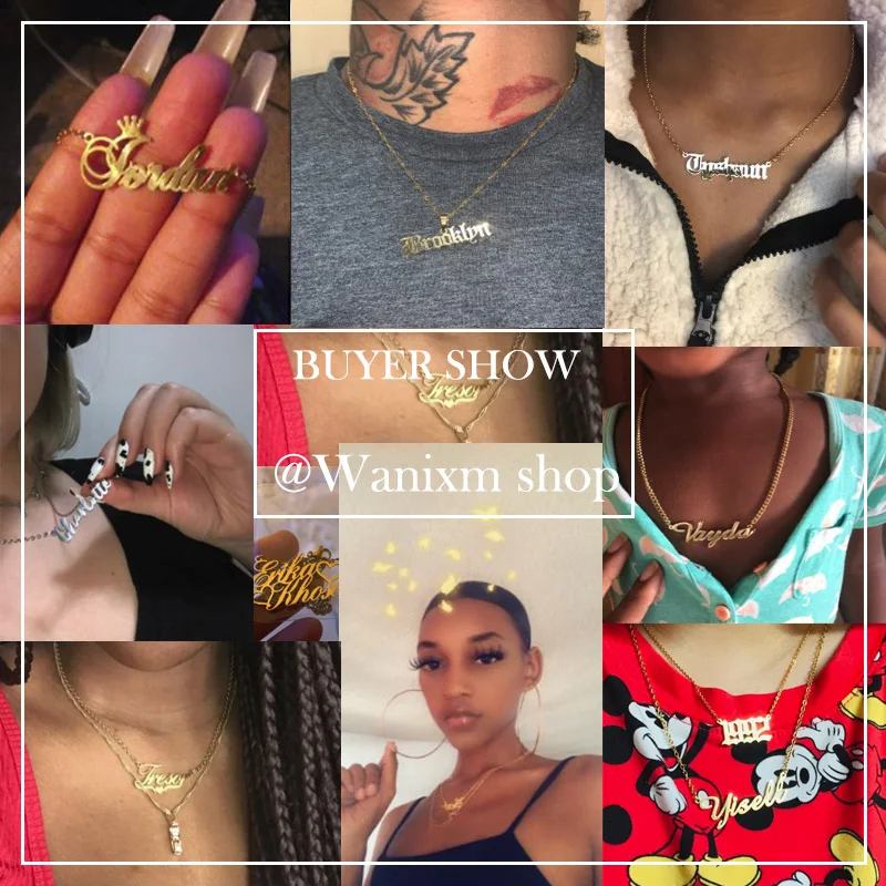 Индивидуальные ожерелья с именем на заказ для женщин и мужчин золотое ожерелье