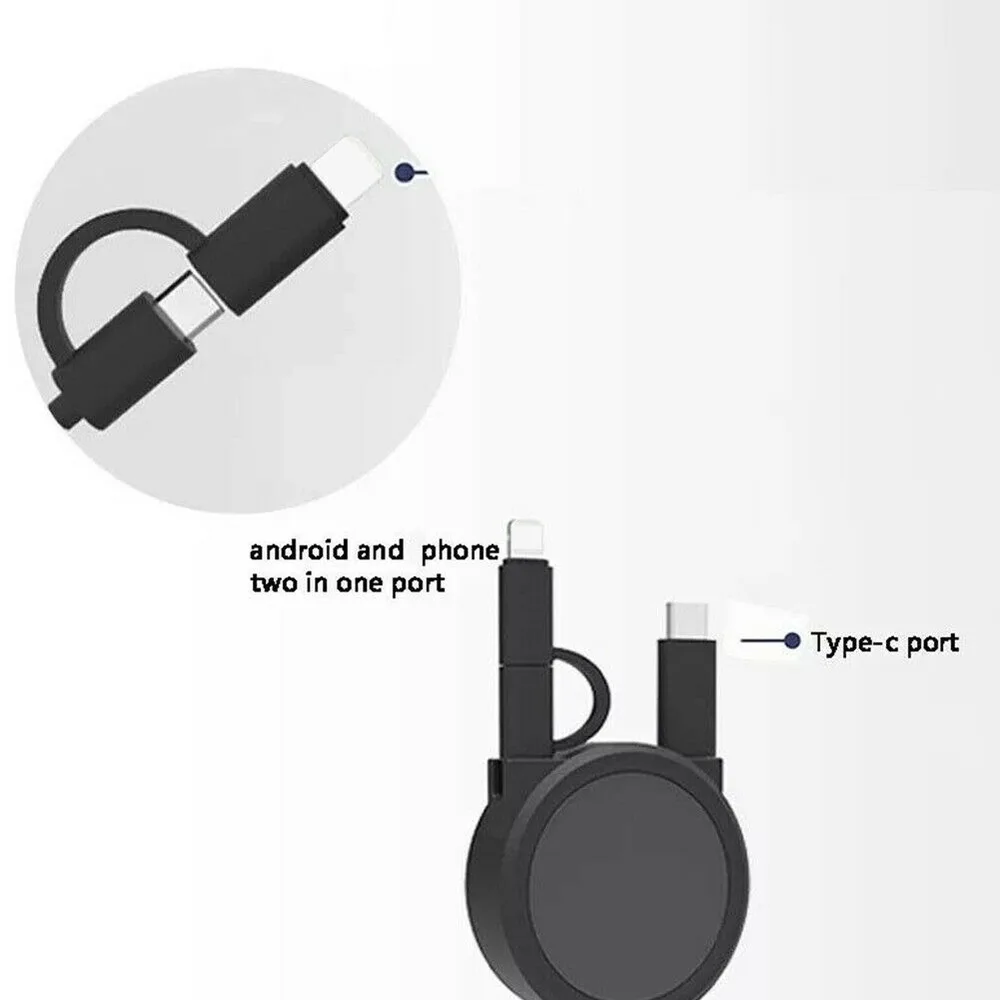 3 в 1 Автомобильное зарядное устройство для Samsung iPhone Android Micro USB Type C портативный