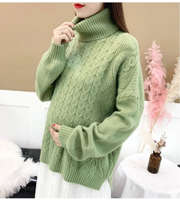 Одежда для беременных сезон осень зима модный свитер Однотонный удобный с