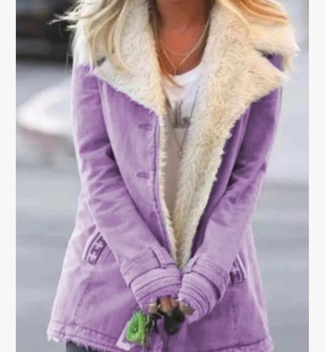 

Faux Fur Coat Long Warm Clothes Autumn And Winter Plush Jacket Fashion Ladies Thick Long-Sleeved Clothes 2021 New