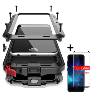 5d curved full glue adhesive protective luxury doom armor case metal shockproof cover for samsung s10 s8 s9 s20plus note 20 10 8 free global shipping