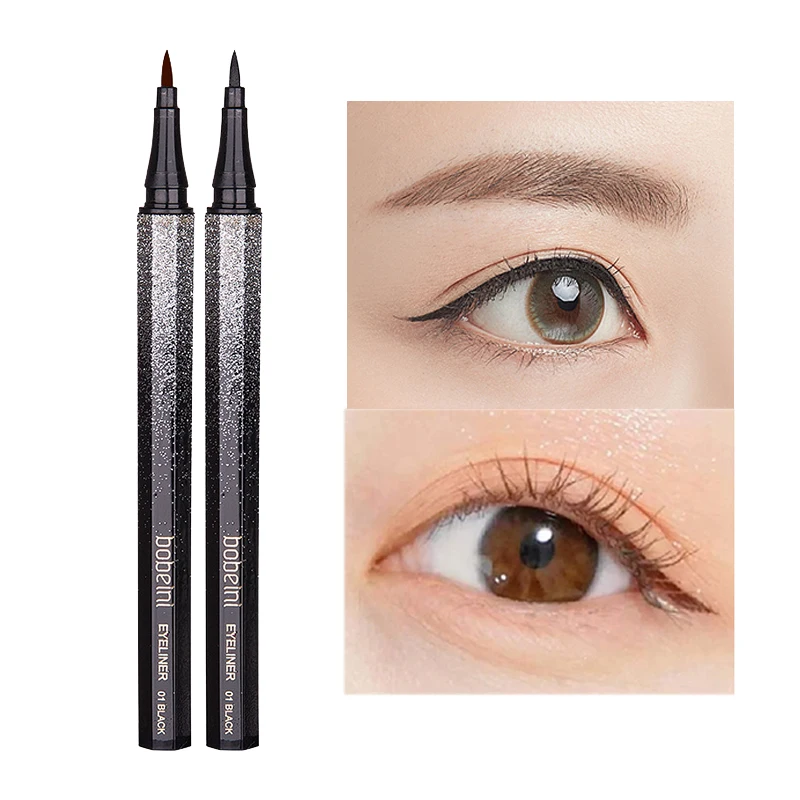 Подводка для глаз макияжа водостойкий Стойкий черный карандаш коричневая жидкая