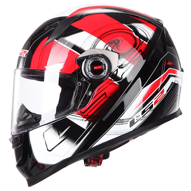 Black Red QK LS2 FF358 мотоциклетный шлем анфас мотоциклетный мужской гоночный шлем Moto Casco Capacetes de Motociclista - Цвет: Black Red QK