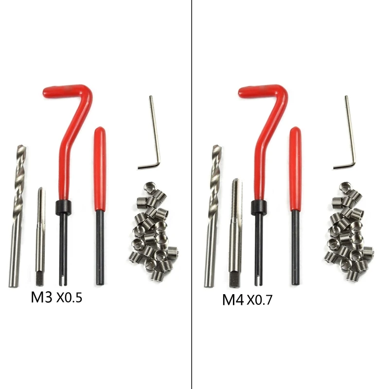 

25 in 1 Thread Repair Insert Kit for Restoring Damaged Threads Daily Repair Car Repair Drilling Machine Wear-resistant