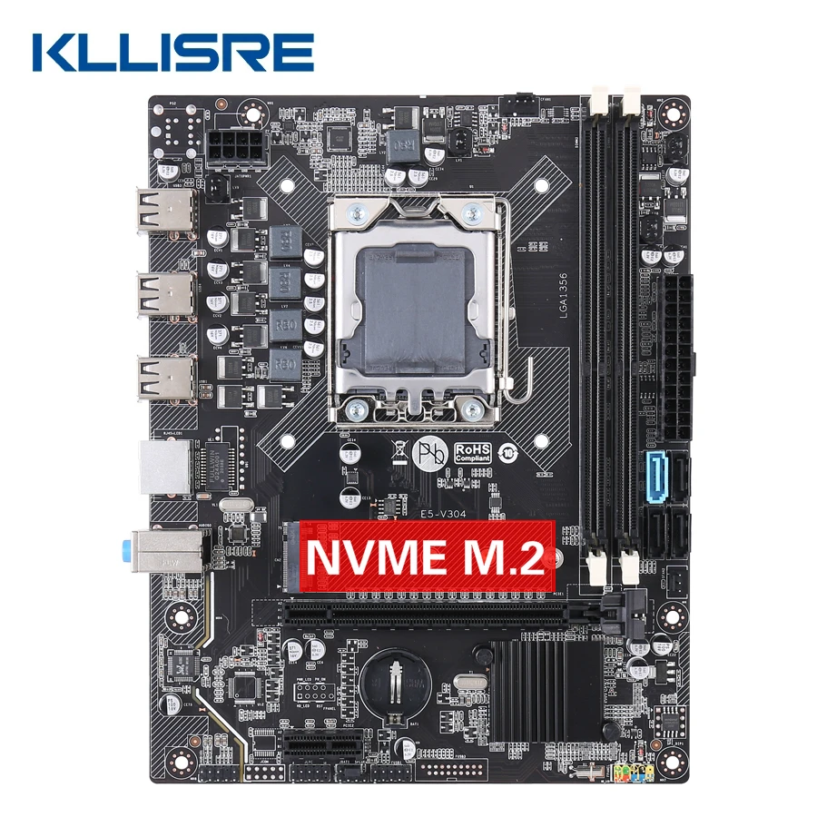 Материнская плата Kllisre X79 mATX + процессор Intel Xeon E5 1356 V2 Оперативная память 2x8 ГБ DDR3 2420