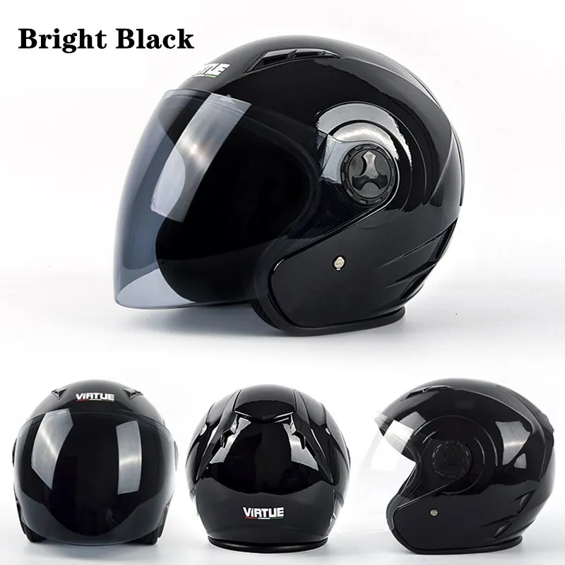 Мотоциклетный шлем 3/4 полушлем для самоката съемные уши подкладка