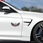 Три Ratels FTC-795 #20x10,9 см Готический Череп с крыльями мотив Сен-Жорж крест с флагом Англии, внешний винил дом Декор