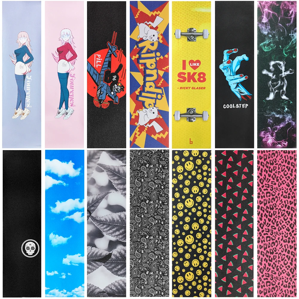 E Win Scooter Skateboard Deck Sandpaper 85*24cm Grip Tape Longboard Abrasive Paper Skateboard Grip Tapes Blowhole Sandpaper