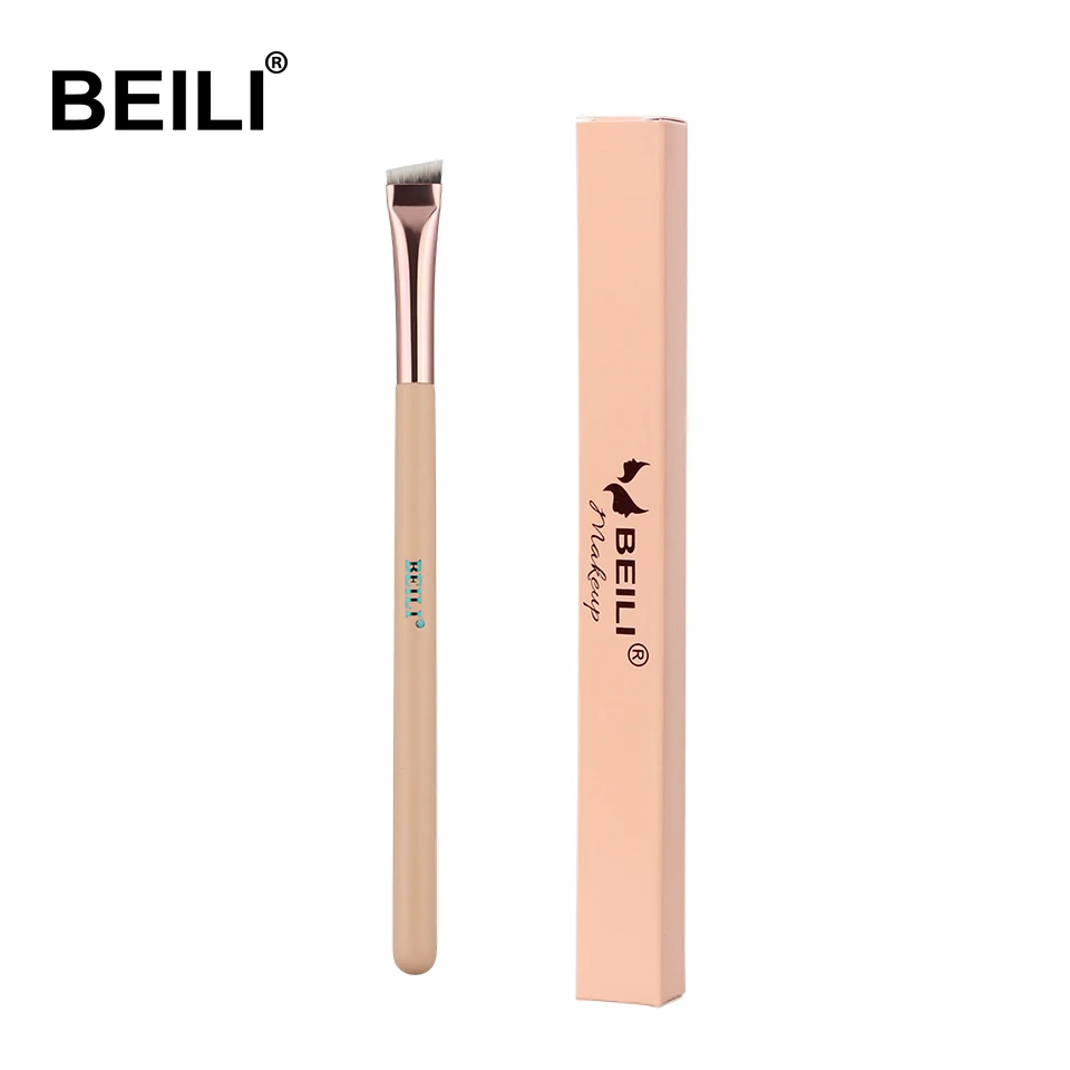 FE32-Eye brow BEILI, черные, розовые щетки для бровей, Профессиональные синтетические волосы, тонкая подводка для бровей, консилер для бровей, инструмент для макияжа, отдельные Кисточки для макияжа - Handle Color: FE32-Eye brow
