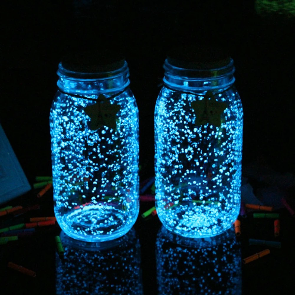 Флуоресцентные светящиеся частицы 10 г вечерние НКИ сделай сам аквариумный песок