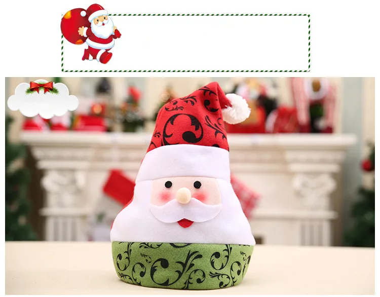 

1PC Thickening Snowflake Santa Hat Gold Red Plaid Christmas Hat Child Adult Christmas Cap Christmas Decorations For Home QA 223