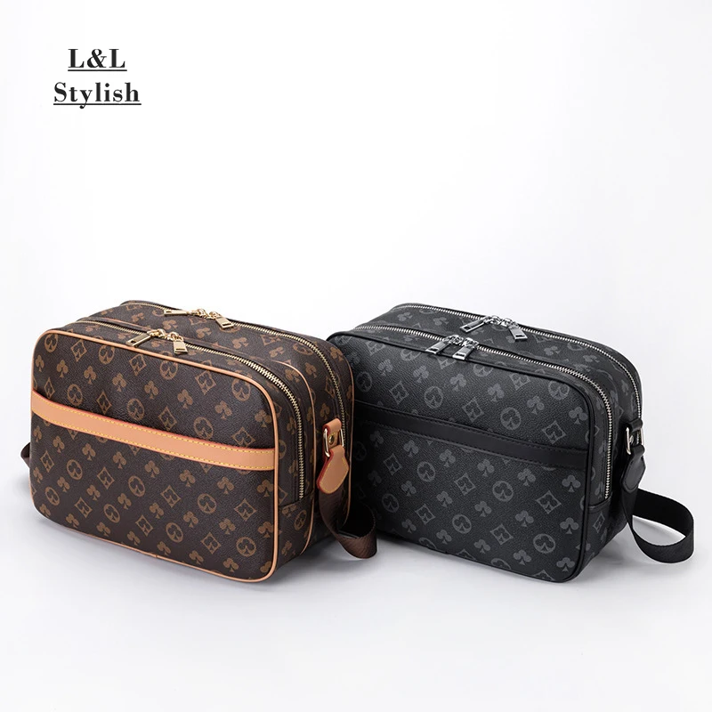 

Дизайнерская роскошная мужская сумка с принтом, модная мужская сумка в европейском и американском стиле, сумка-мессенджер высокого качеств...