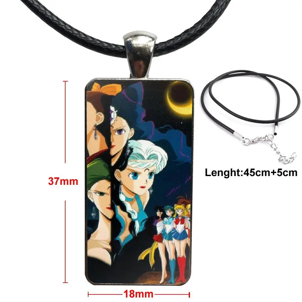 For Schoolgirl Maxi Necklace Fashion Long Chain With Rectangle Jewelry Cute Sailor Moon Girls Flexibles | Украшения и аксессуары