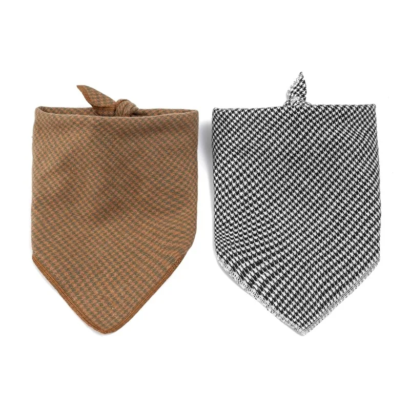 Модные зимние банданы для домашних животных в стиле гусиные зубы хлопковые