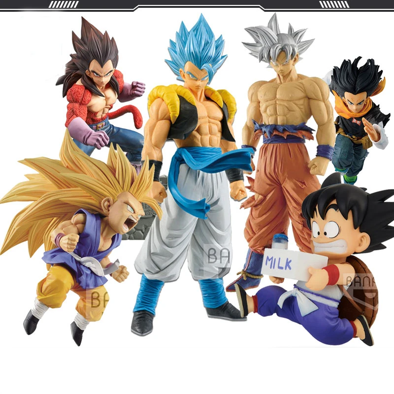 Оригинальные фигурные фигурки в виде драконьего шарика Broly Goku Vegeta Gogeta Zamasu ПВХ