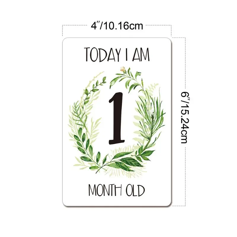 

24 Pcs/set Cute Baby Milestone Month Stickers Card Newborn Photo Props Funny Cartoon Infants Kids Photography Accessories