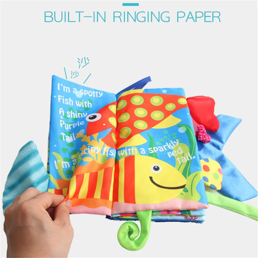 Детские Развивающие игрушки из ткани с объемным животным хвостом обучающие для