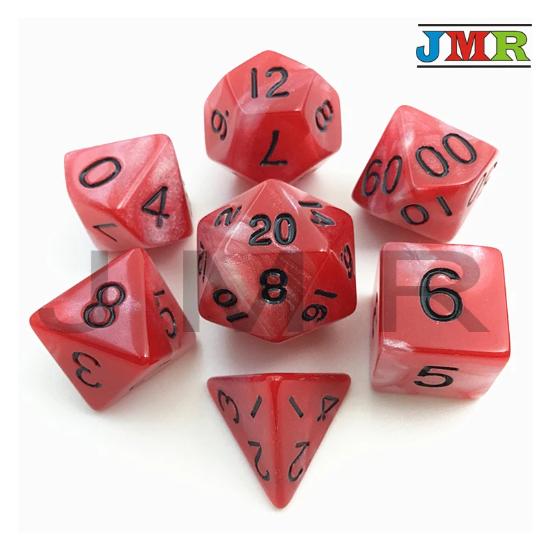 Совершенно новые переносные игральные кубики для ролевых игр DND 2 цветных