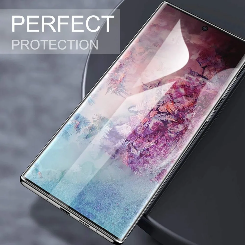9D UV Nano жидкое закаленное стекло с изогнутыми краями для samsung Galaxy S7 Edge S8 S9 Plus Note 8 9 10 Pro Note10 Plus защита экрана