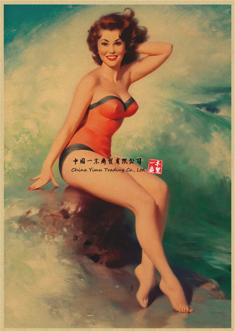 

Swimsuit girl stickers Poster Stickers Sexy Girl Sticker Art Home Room Wall Painting and Prints Art Wall Decor Decal