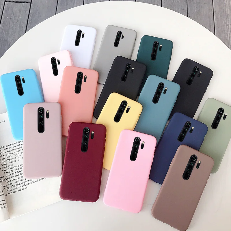 Чехол-бампер для Xiaomi Redmi note 8 силиконовый мягкий чехол карамельного цвета из ТПУ