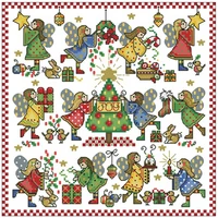 christmas preparation patterns counted cross stitch 11ct 14ct 18ct diy cross stitch kits embroidery needlework sets home decor