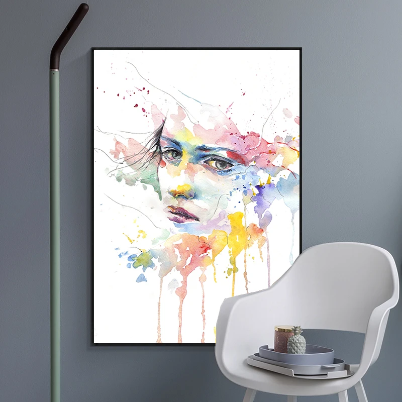

Abstract Art Ink Character Art Poster Canvas Painting Art Printing Living Room Study Simple Nordic Decoration