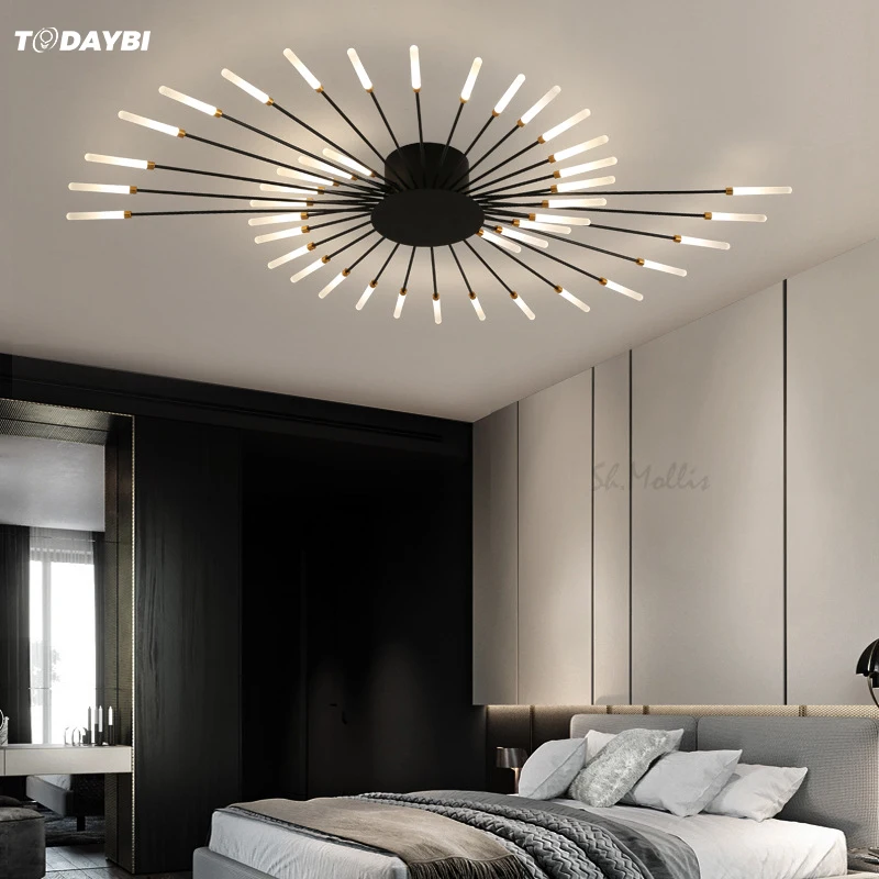 

Nordic Decor New Modern Chandelier Lights For Foyer Study Living Room Bedroom Lighting Decoration Indoor Lamps Warm Home Lights