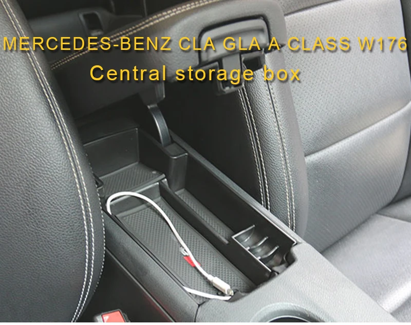 Carманго для Mercedes Benz A Class GLA CLA W176 центральный автомобильный подлокотник для хранения Органайзер чехол аксессуары для интерьера